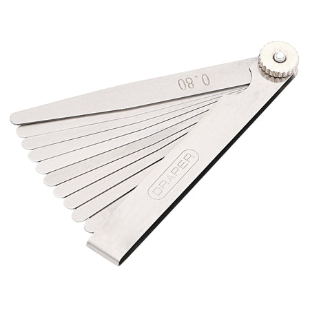 DRAPER 10 Blade Metric Feeler Gauge Set: Model No.4617B