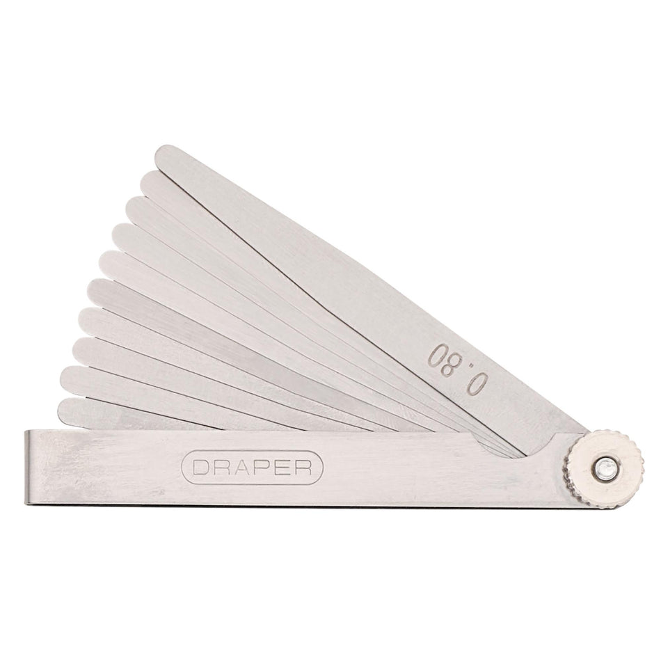 DRAPER 10 Blade Metric Feeler Gauge Set: Model No.4617B