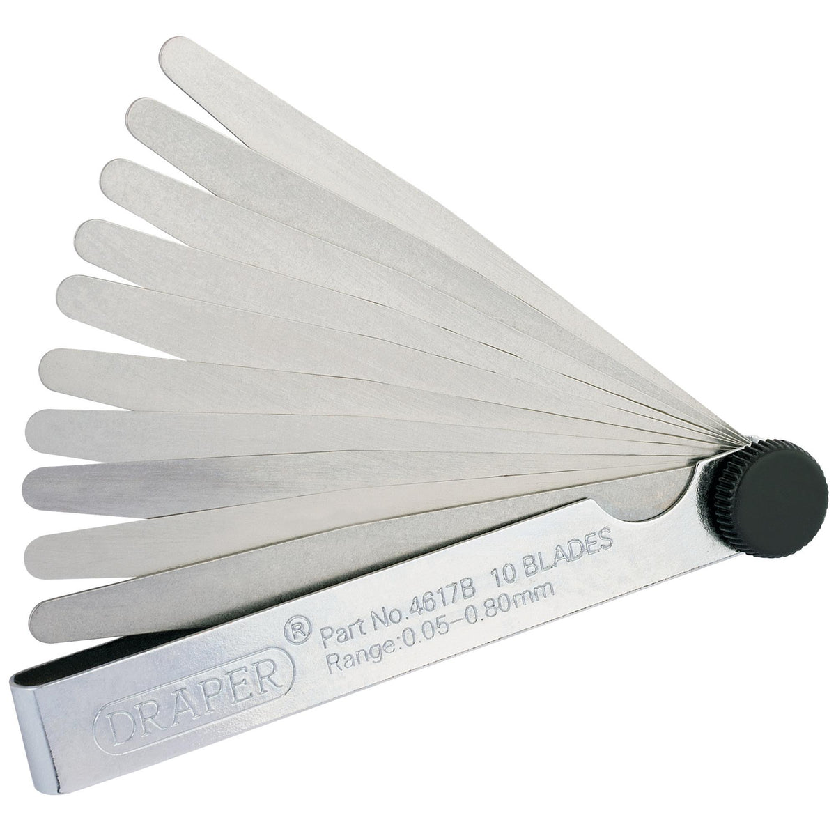 DRAPER 10 Blade Metric Feeler Gauge Set: Model No.4617B