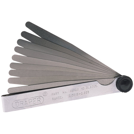 DRAPER 10 Blade Imperial Feeler Gauge Set: Model No.4616B