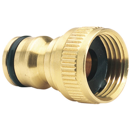 DRAPER Expert Brass 1/2in. BSP Garden Hose Tap Connector: Model No.GWB1/H