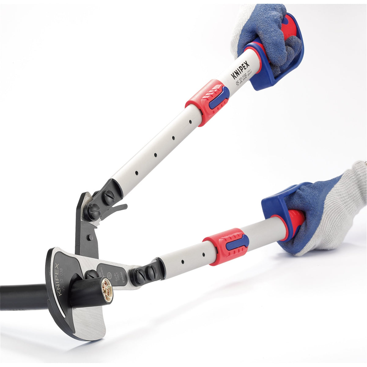 Knipex Ratchet Action Telescopic Cable Shears : Model No.95 32 038