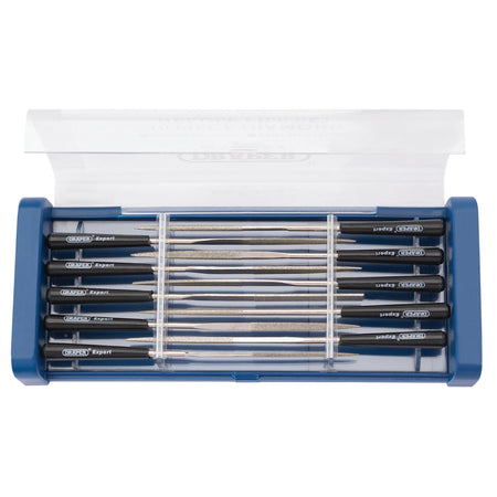 DRAPER Expert 10 Piece 140mm Diamond Needle File Set: Model No.4885/10D