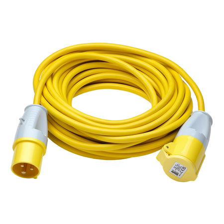 Defender E85121 110V Extension Lead Yellow 2.5mm², 16A, 14m