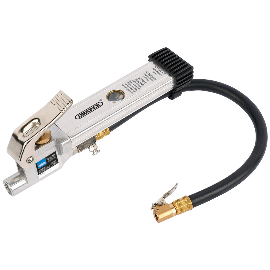 DRAPER Air Line Inflator with Open Ended Clip On Connector: Model No.4290B