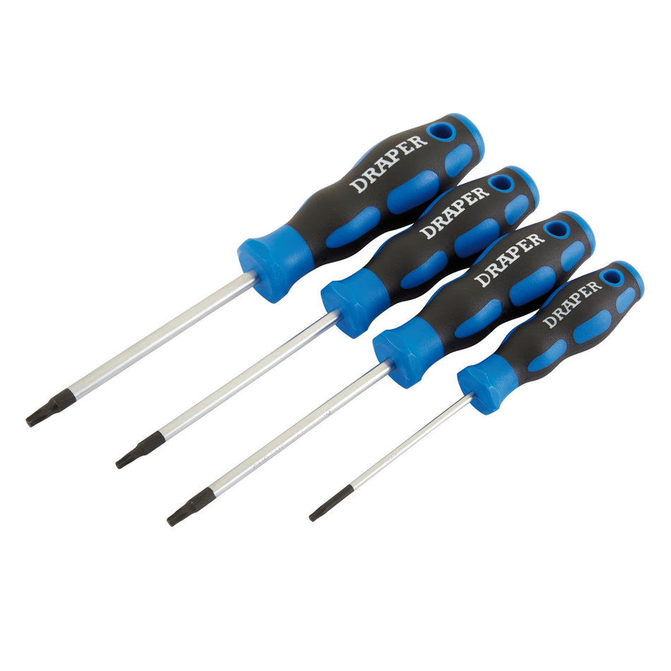 DRAPER 4 piece Soft Grip TX-STAR ; Screwdriver Set: Model No.865TX/4
