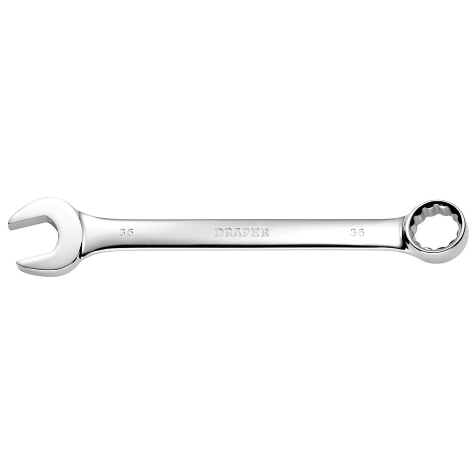 DRAPER 36mm Heavy Duty Long Pattern Metric Combination Spanner: Model No.8220 MM