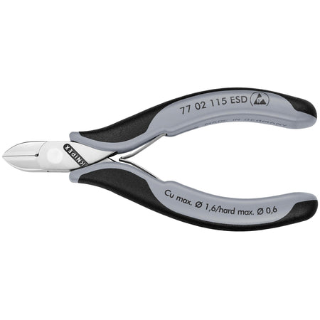 Knipex 115mm Antistatic Diagonal Cutting Nipper: Model No. 77 02 115 ESD