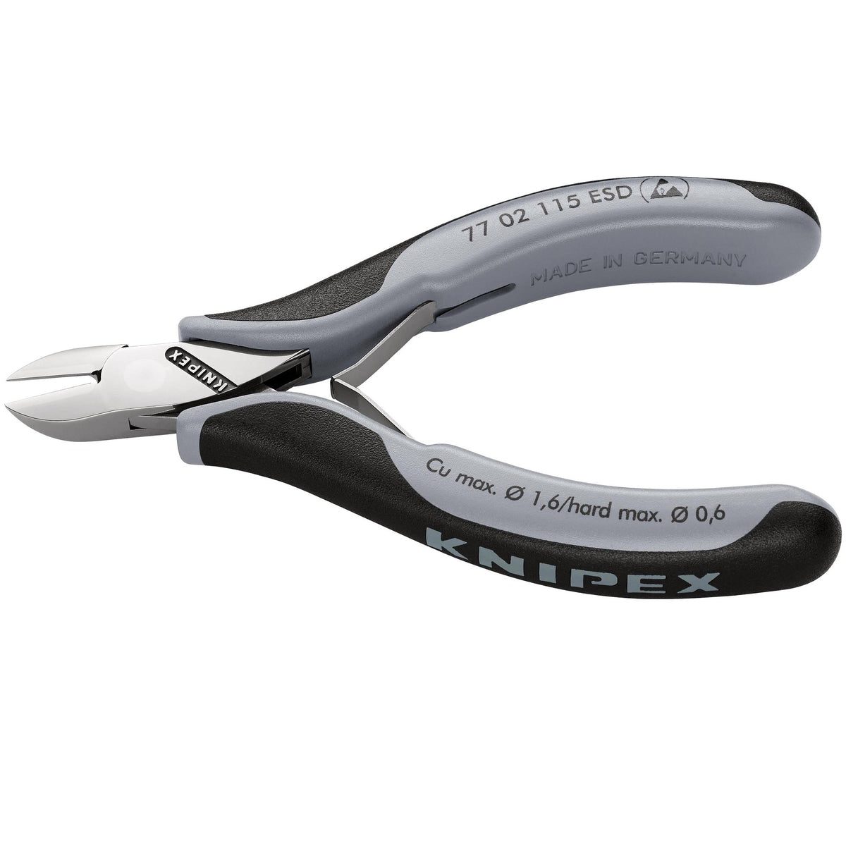 Knipex 115mm Antistatic Diagonal Cutting Nipper: Model No. 77 02 115 ESD