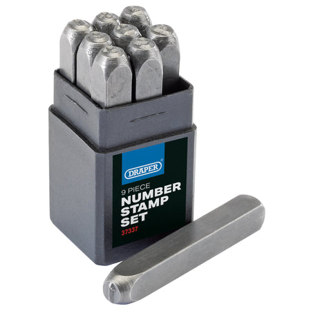 DRAPER 0 - 9 Number Stamp Set - Number Height 3/16in.: Model No.NS