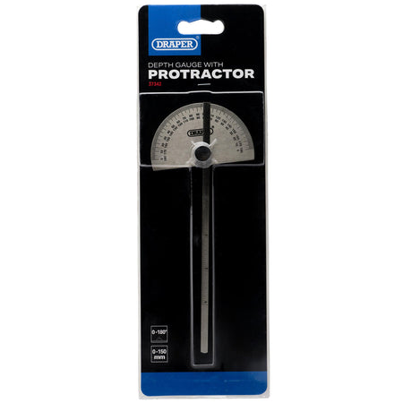 DRAPER Protractor with Depth Gauge: Model No.PDG