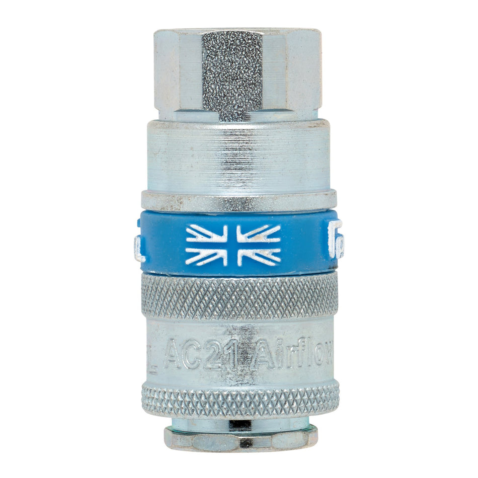 DRAPER 3/8in. Female Thread PCL Parallel Airflow Coupling (Sold Loose): Model No.A21EF02 BULK