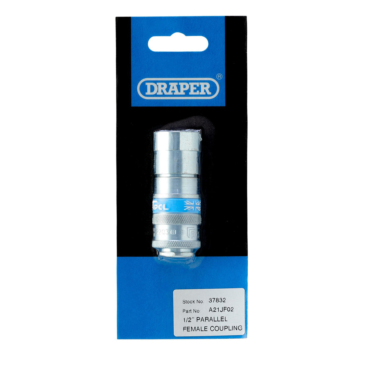 DRAPER 1/2in. Female Thread PCL Parallel Airflow Coupling: Model No.A21JF02 PACKED