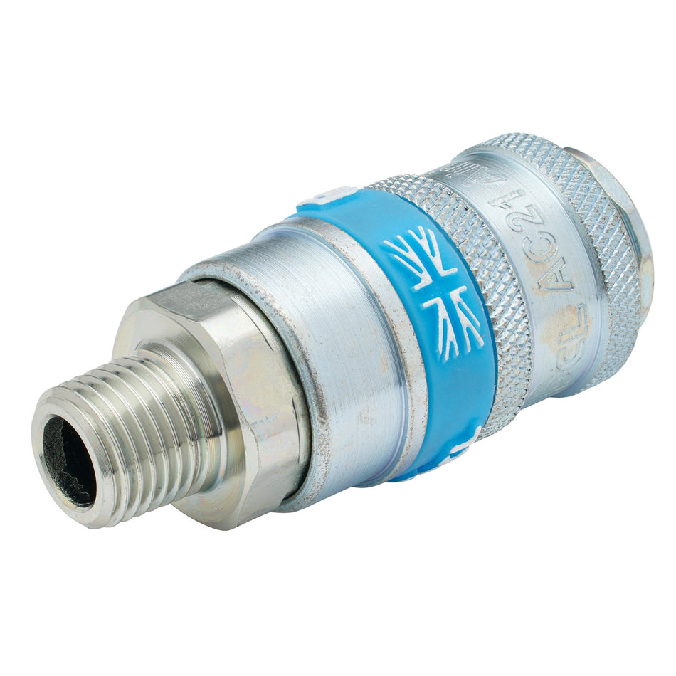 DRAPER 1/4in. Male Thread PCL Tapered Airflow Coupling (Sold Loose): Model No.A21CM02 BULK