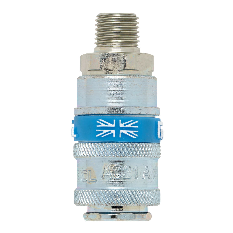 DRAPER 1/4in. Male Thread PCL Tapered Airflow Coupling (Sold Loose): Model No.A21CM02 BULK