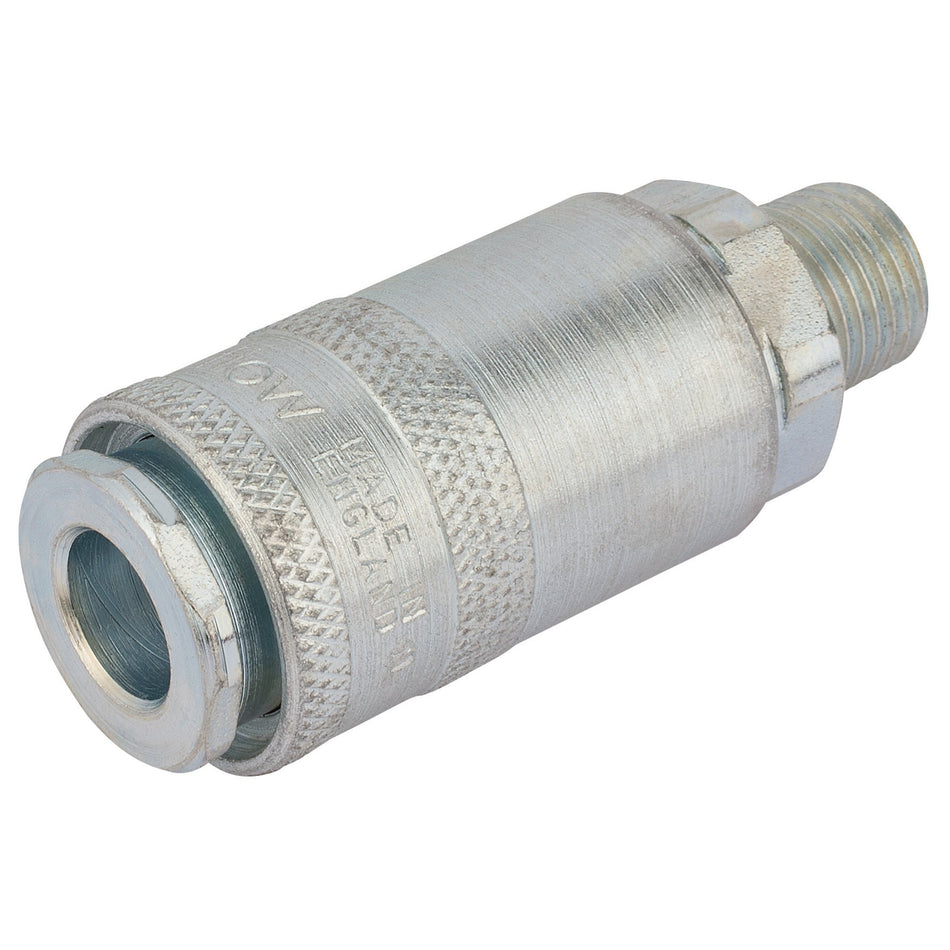 DRAPER 1/4in. Male Thread PCL Tapered Airflow Coupling: Model No.A21CM02 PACKED