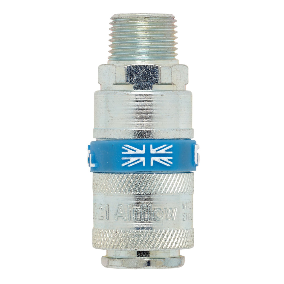 DRAPER 3/8in. Male Thread PCL Tapered Airflow Coupling (Sold Loose): Model No.A21EM02 BULK