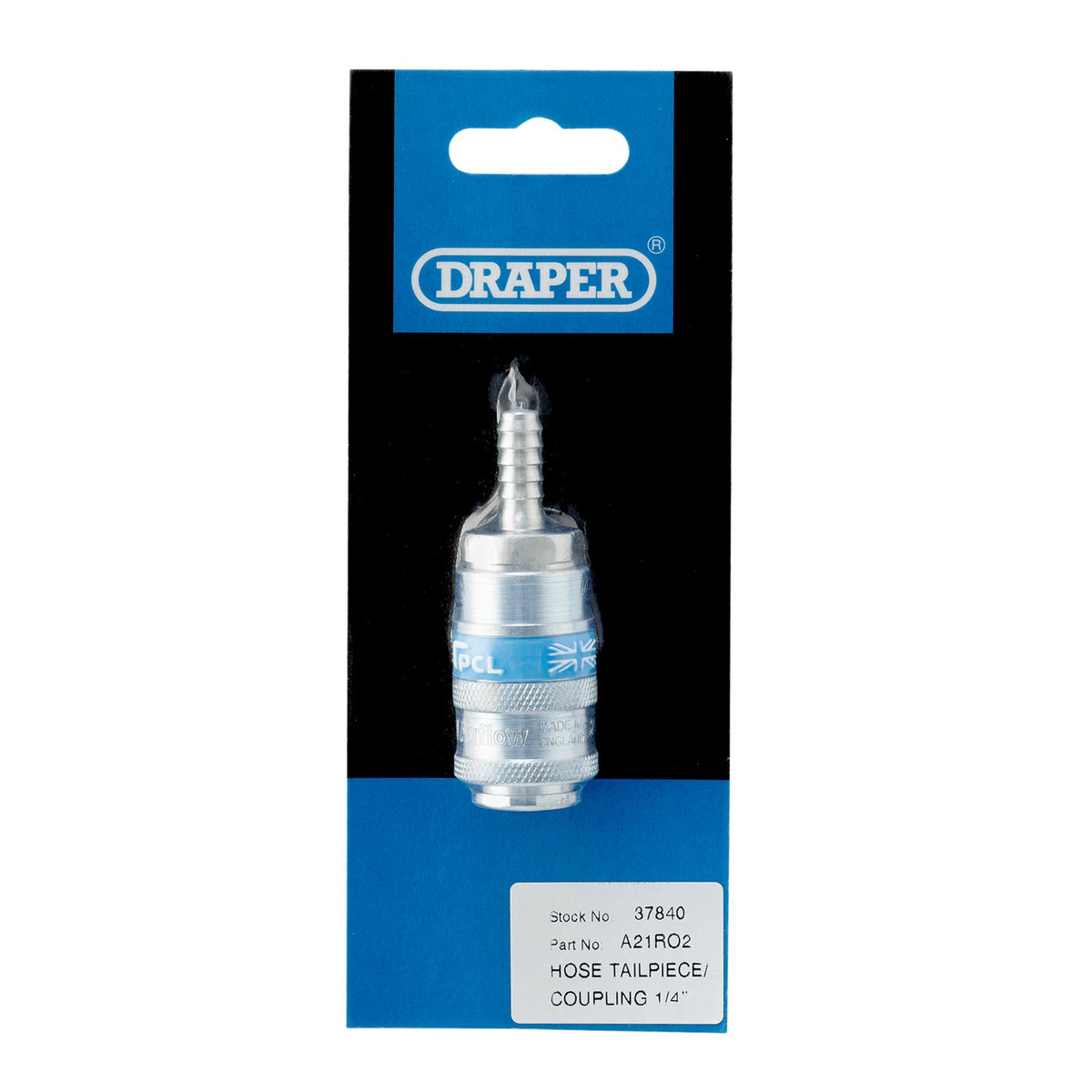 DRAPER 1/4in. Thread PCL Coupling with Tailpiece: Model No.A21RO2 PACKED