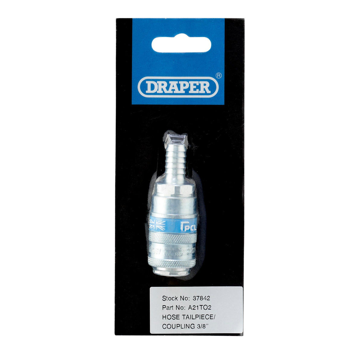 DRAPER 3/8in. Thread PCL Coupling with Tailpiece: Model No.A21TO2 PACKED