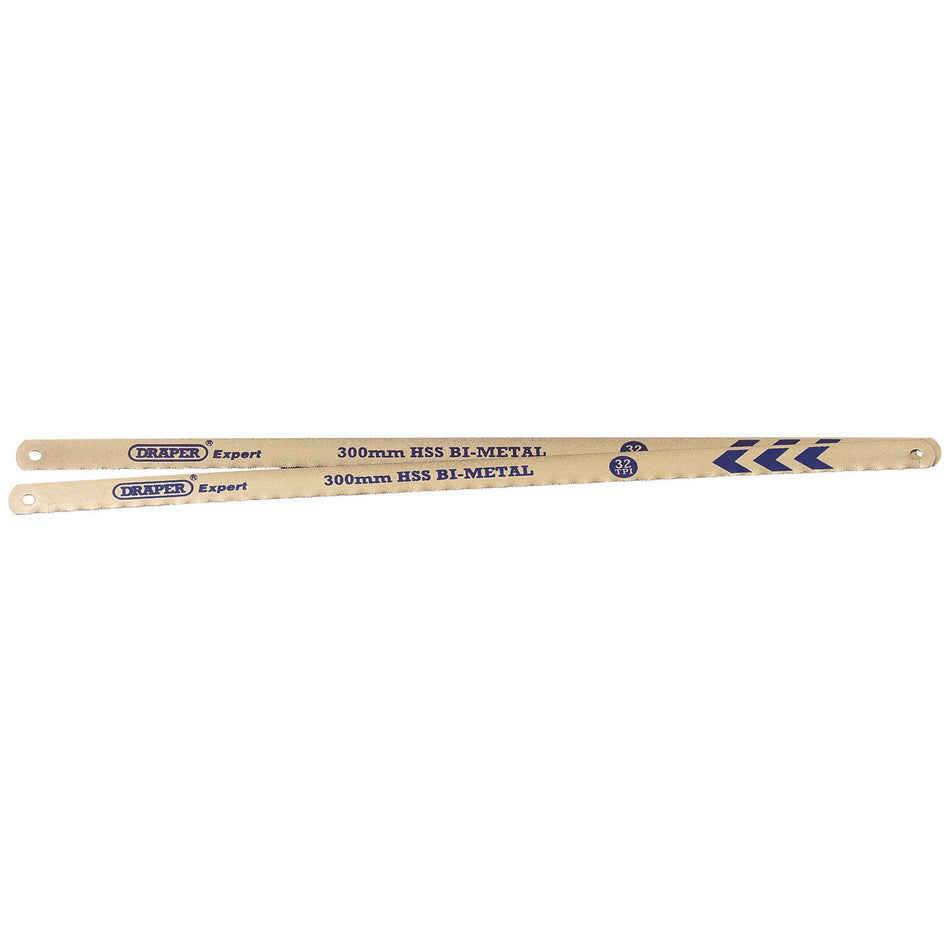 DRAPER Expert 2 x 300mm 32tpi Bi-Metal Hacksaw Blades: Model No.736/2