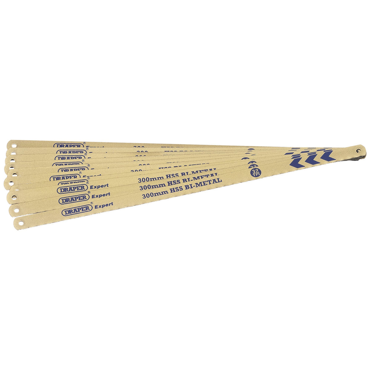 DRAPER Expert 10 x 300mm 32tpi Bi-Metal Hacksaw Blades: Model No.736/10