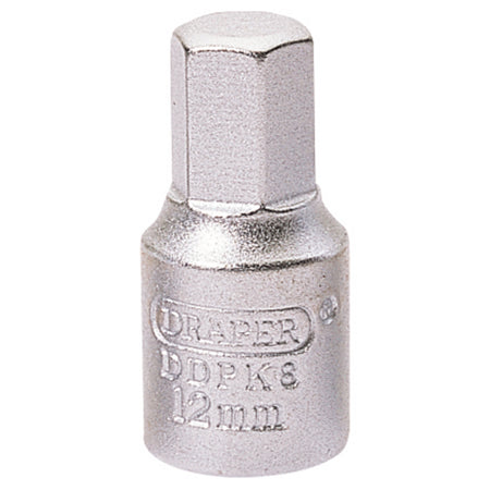 DRAPER 12mm Hexagon 3/8 Square Drive Drain Plug Key: Model No.DDPK8