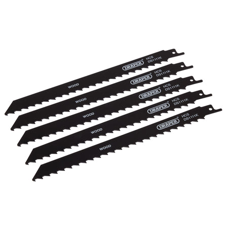 Reciprocating Saw Blades for Wood and Plastic Cutting, 225mm, 3tpi (Pack of 5): Model No. DS111K