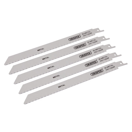 Bi-metal Reciprocating Saw Blades for Metal Cutting, 225mm, 24tpi (Pack of 5): Model No. DS1122AF