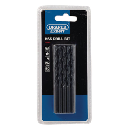 DRAPER Expert 6.5mm HSS Drills Card Of 10: Model No.H29MC