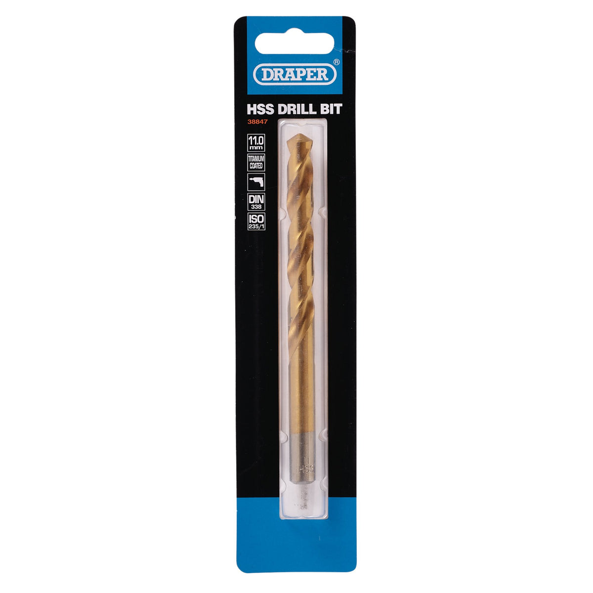 DRAPER 11.0mm HSS Titanium Drill Bit: Model No.TH29MC