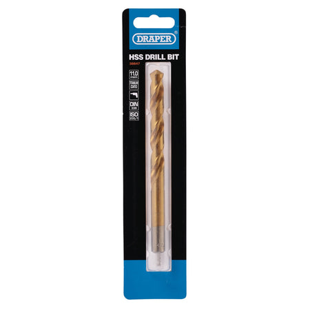 DRAPER 11.0mm HSS Titanium Drill Bit: Model No.TH29MC