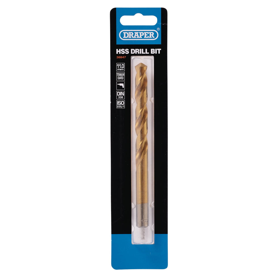 DRAPER 11.0mm HSS Titanium Drill Bit: Model No.TH29MC