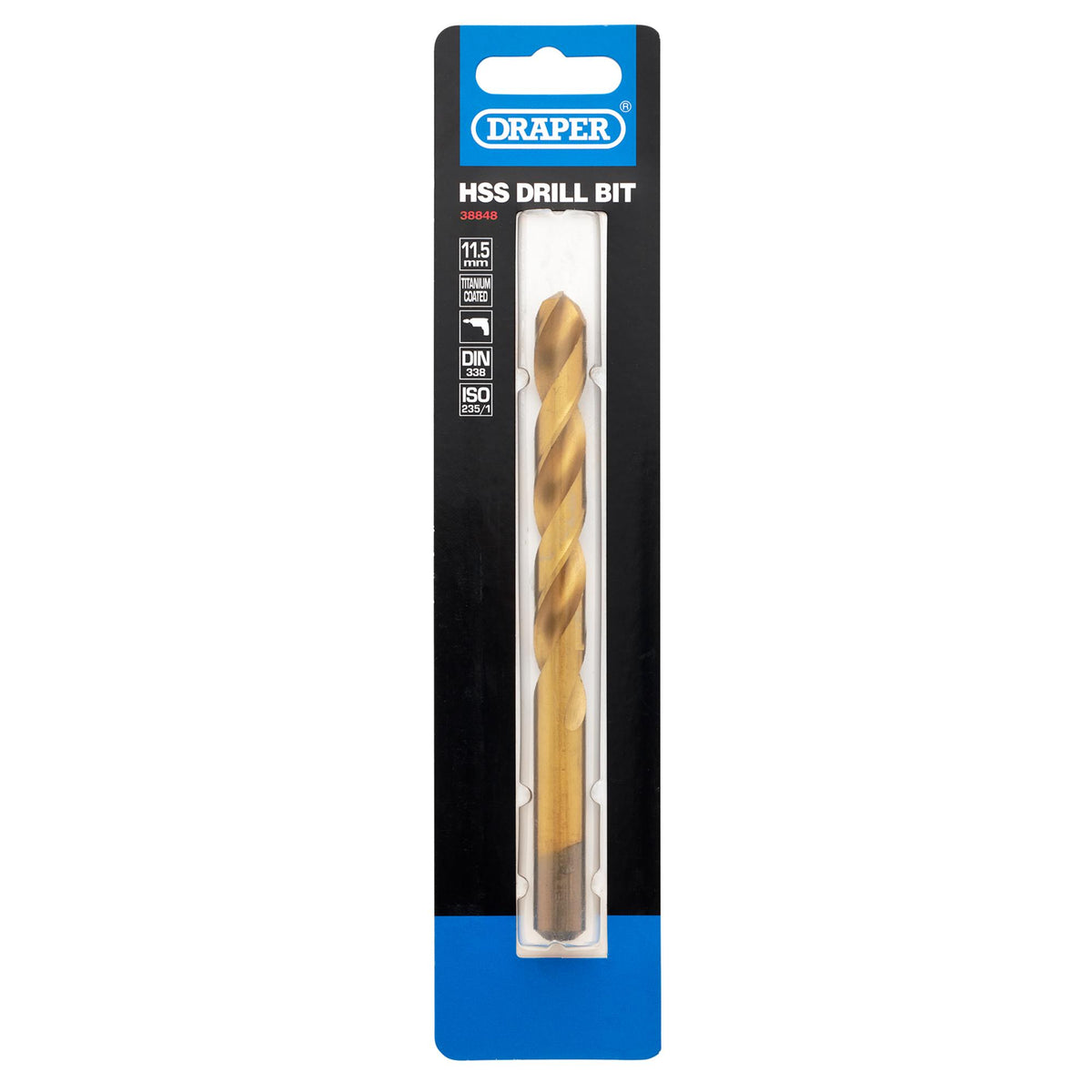 DRAPER 11.5mm HSS Titanium Drill Bit: Model No.TH29MC