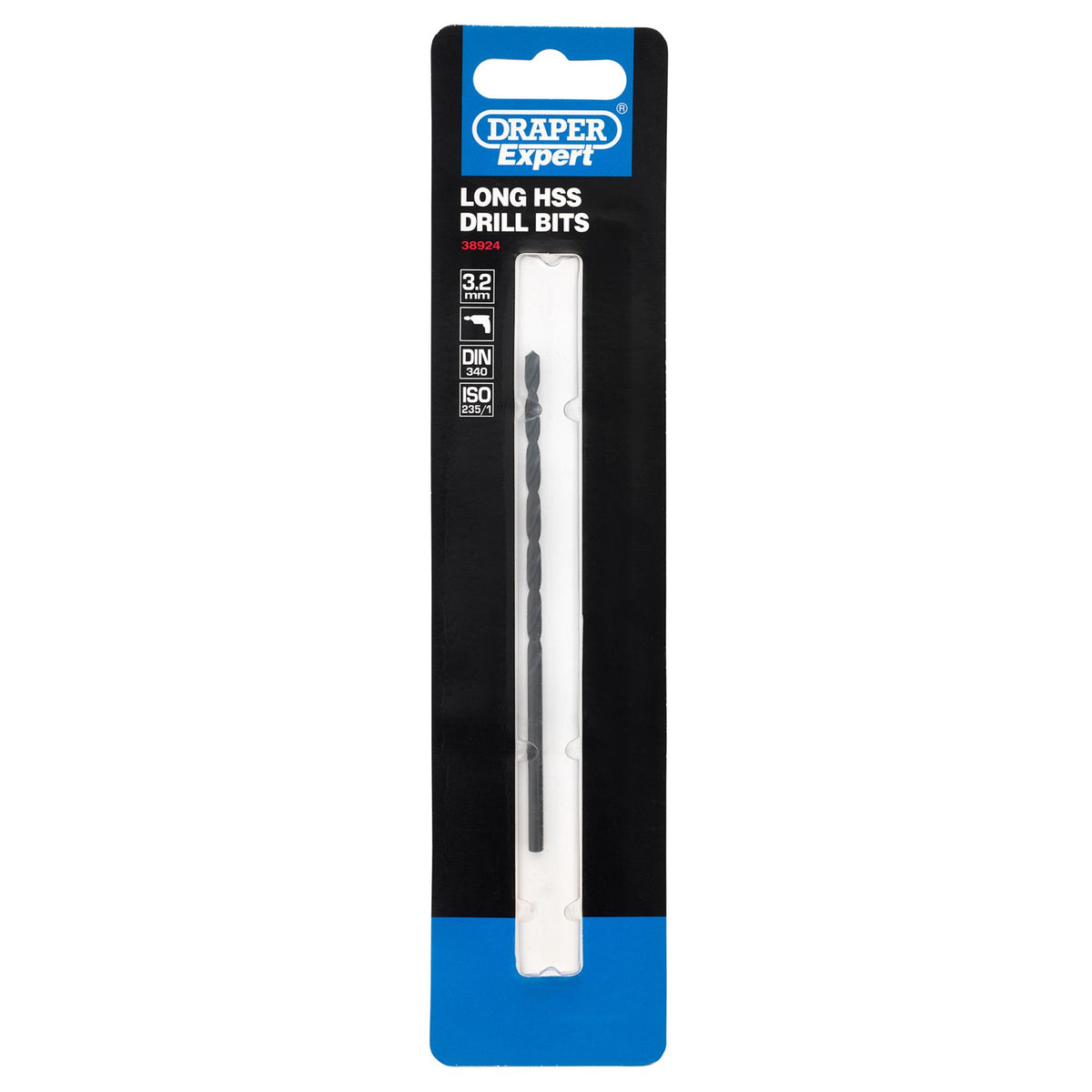DRAPER Expert 3.2 X 100mm HSS Extra Long Drill Bit: Model No.H29MC/L