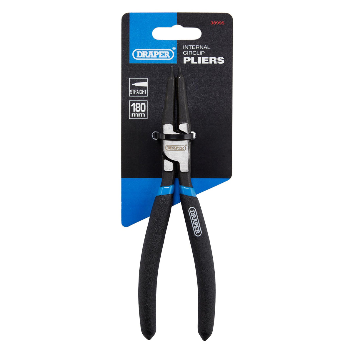 DRAPER 180mm Straight Tip Internal Circlip Pliers: Model No.49/INT