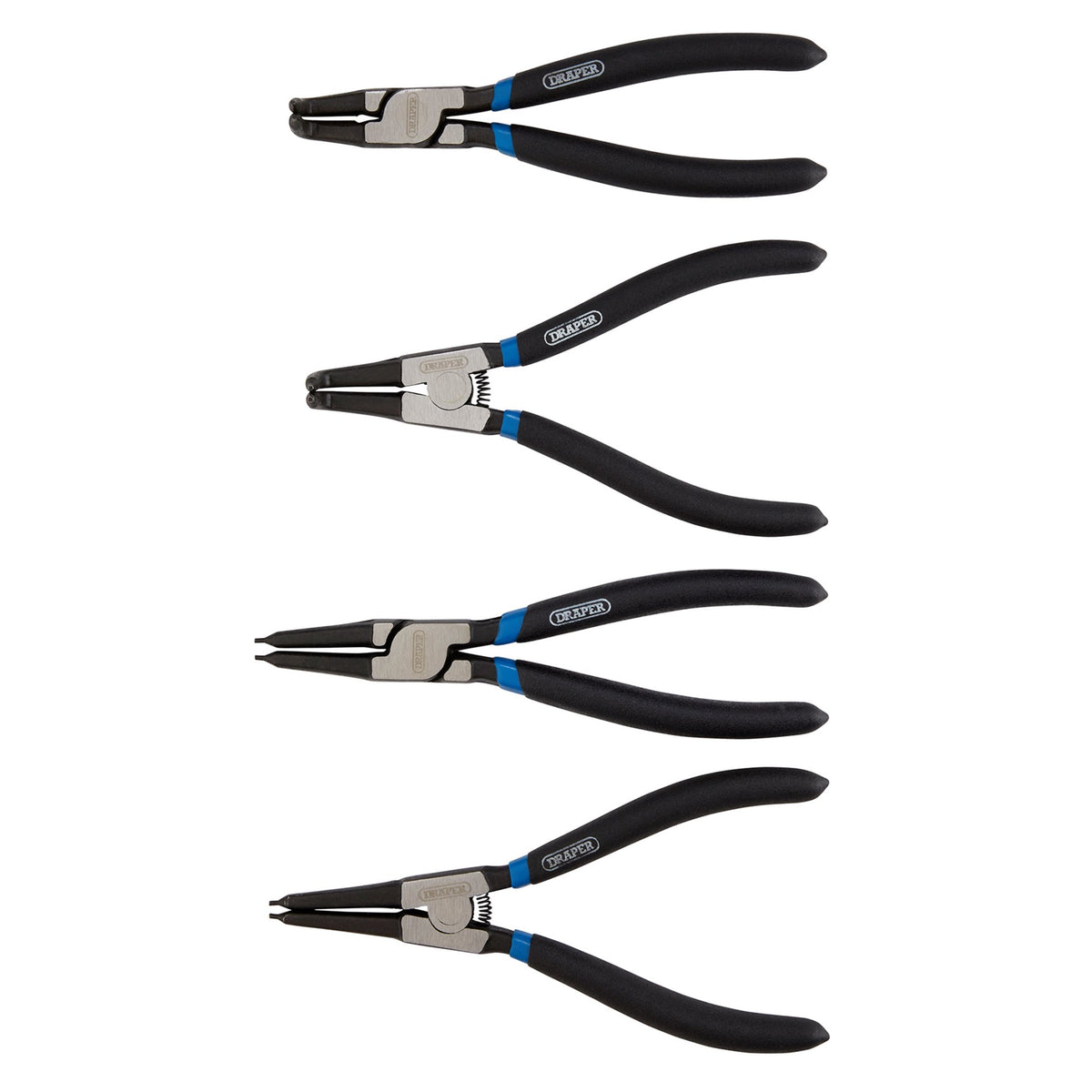 DRAPER 4 Piece Internal and External Circlip Pliers Set: Model No.49/4