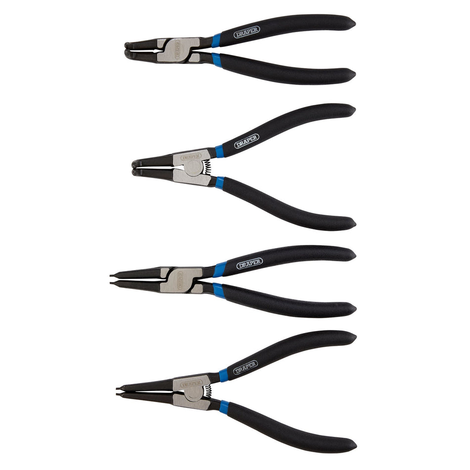 DRAPER 4 Piece Internal and External Circlip Pliers Set: Model No.49/4