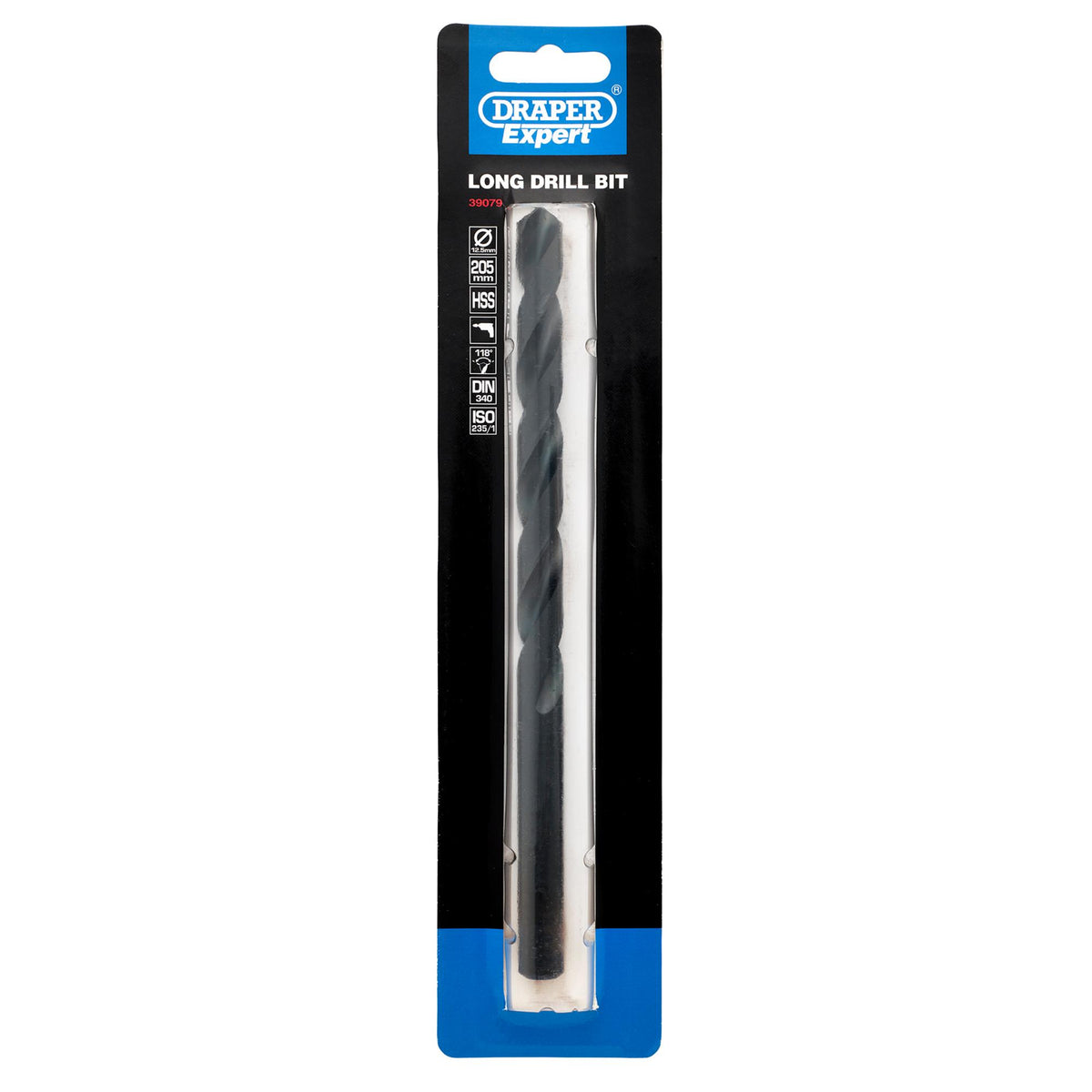 DRAPER Expert 12.5 X 200mm HSS Extra Long Drill Bit: Model No.H29MC/L