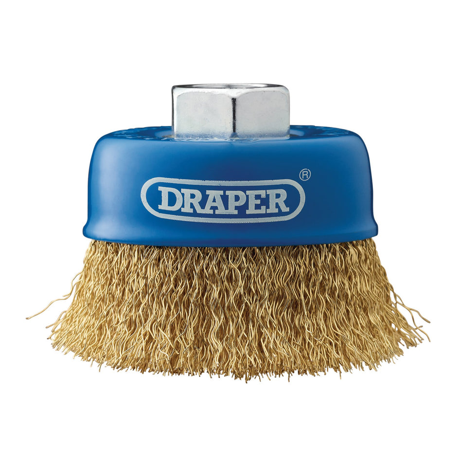 DRAPER 80mm x M14 Crimped Wire Cup Brush: Model No.CB80CP