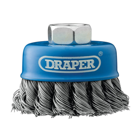 DRAPER 60mm x M14 Twist Knot Wire Cup Brush: Model No.CB61TP