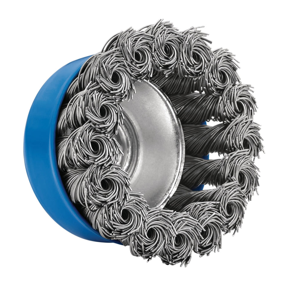 DRAPER 60mm x M14 Twist Knot Wire Cup Brush: Model No.CB61TP