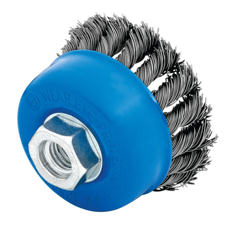 DRAPER 80mm x M14 Twist Knot Wire Cup Brush: Model No.CB80TP