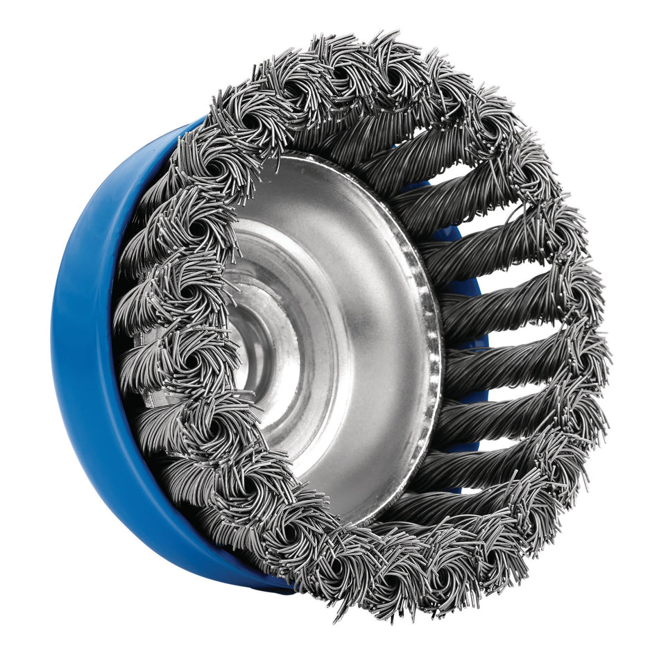 DRAPER 100mm x M14 Twist Knot Wire Cup Brush: Model No.CB100TP