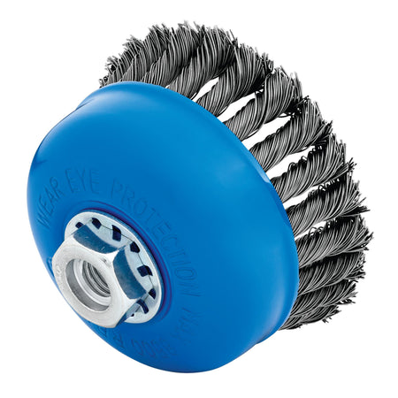 DRAPER 100mm x M14 Twist Knot Wire Cup Brush: Model No.CB100TP