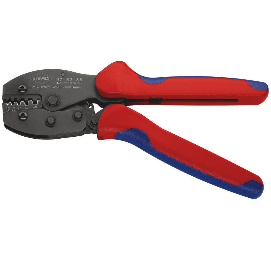Knipex 220mm Preciforce Crimping Pliers - 0.25-6.0mm : Model No.97 52 38SB
