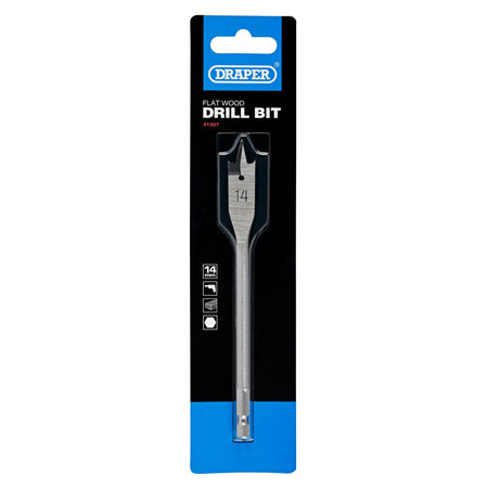 DRAPER Expert 14.0mm Flat Wood Bit: Model No.FB100PB