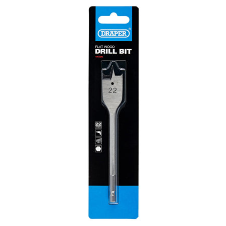 DRAPER Expert 22.0mm Flat Wood Bit: Model No.FB100PB