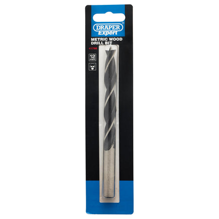 DRAPER Expert 12.0mm Wood Drill Bit: Model No.WBBPB