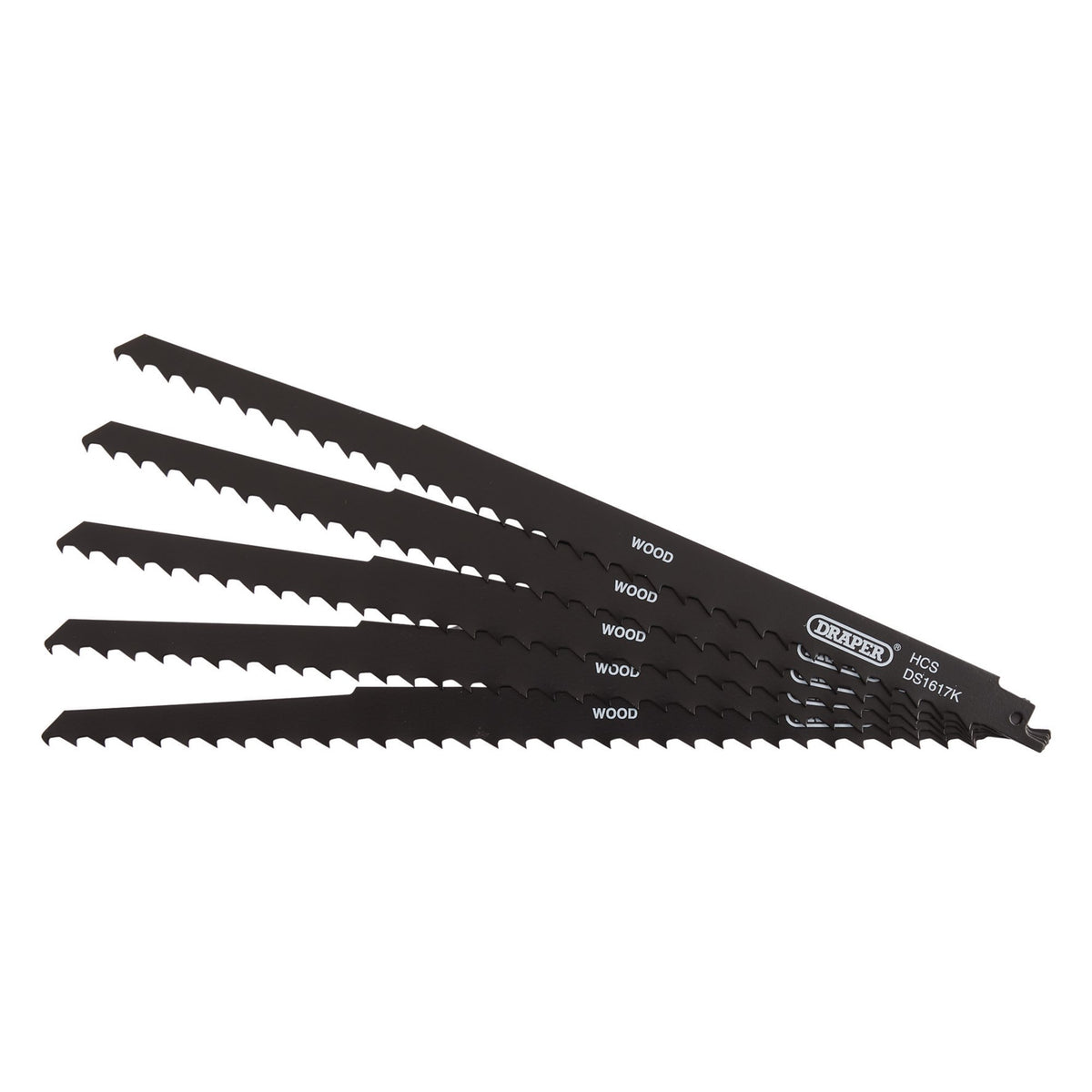 Reciprocating Saw Blades for Pruning & Coarse Wood & Plastic Cutting, 300mm, 3tpi (Pack of 5): Model No. DS1617K