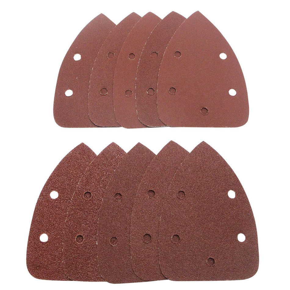 Detail Sanding Sheets with Hook and Loop, 140mm, Assorted Grit, SSD2 (Pack of 10): Model No. SSD2
